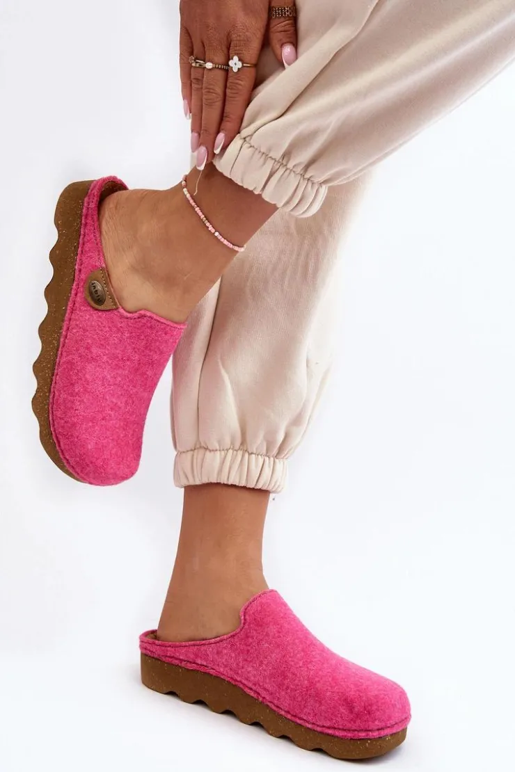INBLU Obuwie Domowe Kapcie Damskie Profilaktyczne DK000011 Fuksja
