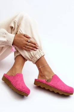 INBLU Obuwie Domowe Kapcie Damskie Profilaktyczne DK000011 Fuksja