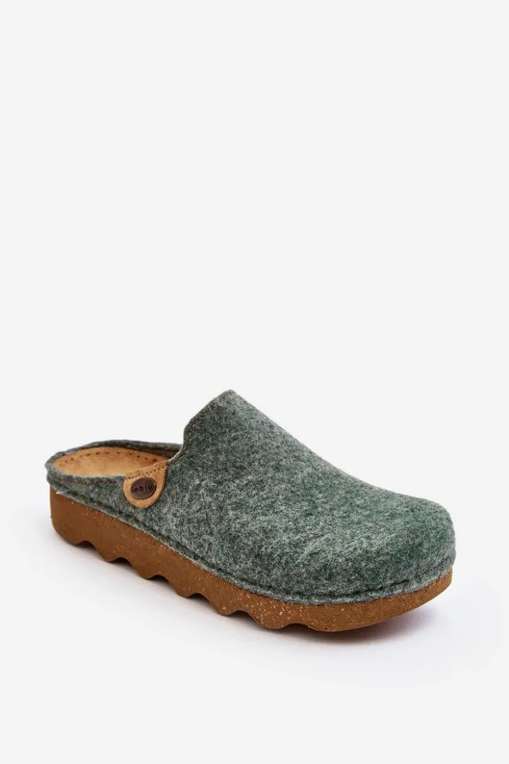 Damskie INBLU Obuwie Domowe Kapcie Damskie Profilaktyczne DK000011 Zielone