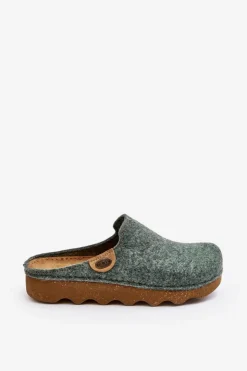 Damskie INBLU Obuwie Domowe Kapcie Damskie Profilaktyczne DK000011 Zielone