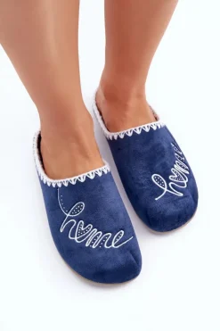 Damskie INBLU Obuwie Domowe Kapcie Damskie GF000026 Granatowe