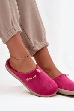 INBLU Kapcie Klasyczne|Klapki Damskie Klasyczne*Obuwie Domowe Kapcie Damskie ET000037 Różowe
