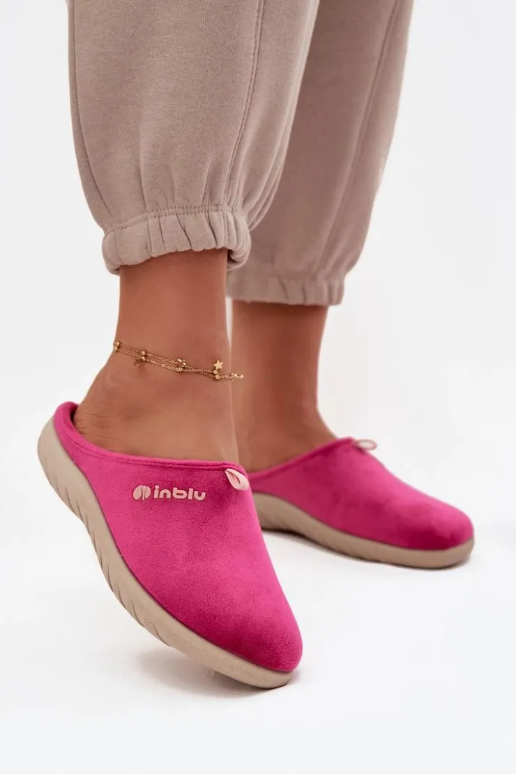 INBLU Kapcie Klasyczne|Klapki Damskie Klasyczne*Obuwie Domowe Kapcie Damskie ET000037 Różowe