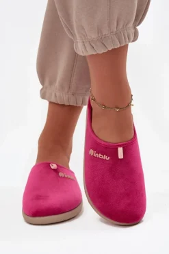 INBLU Kapcie Klasyczne|Klapki Damskie Klasyczne*Obuwie Domowe Kapcie Damskie ET000037 Różowe