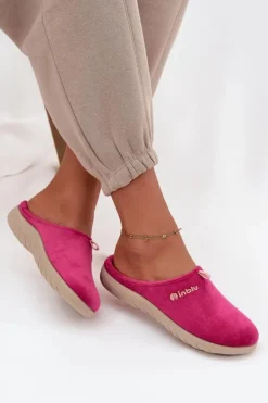 INBLU Kapcie Klasyczne|Klapki Damskie Klasyczne*Obuwie Domowe Kapcie Damskie ET000037 Różowe