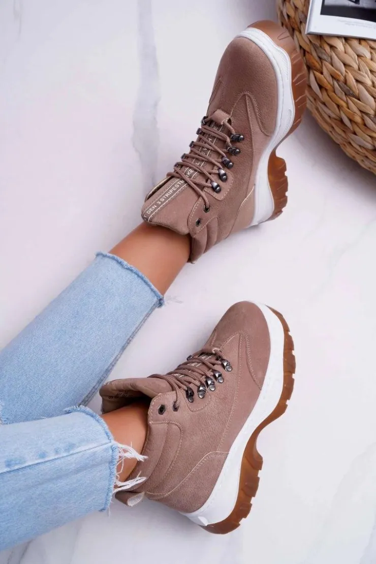 Sale Boto Obuwie Trekkingowe Damskie Trapery Beżowe Greem