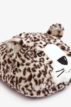 Boto Dziewczęce|Kapcie Klasyczne*Ocieplacz Na Stopy Beżowo-Brązowy Tygrys Vlefara