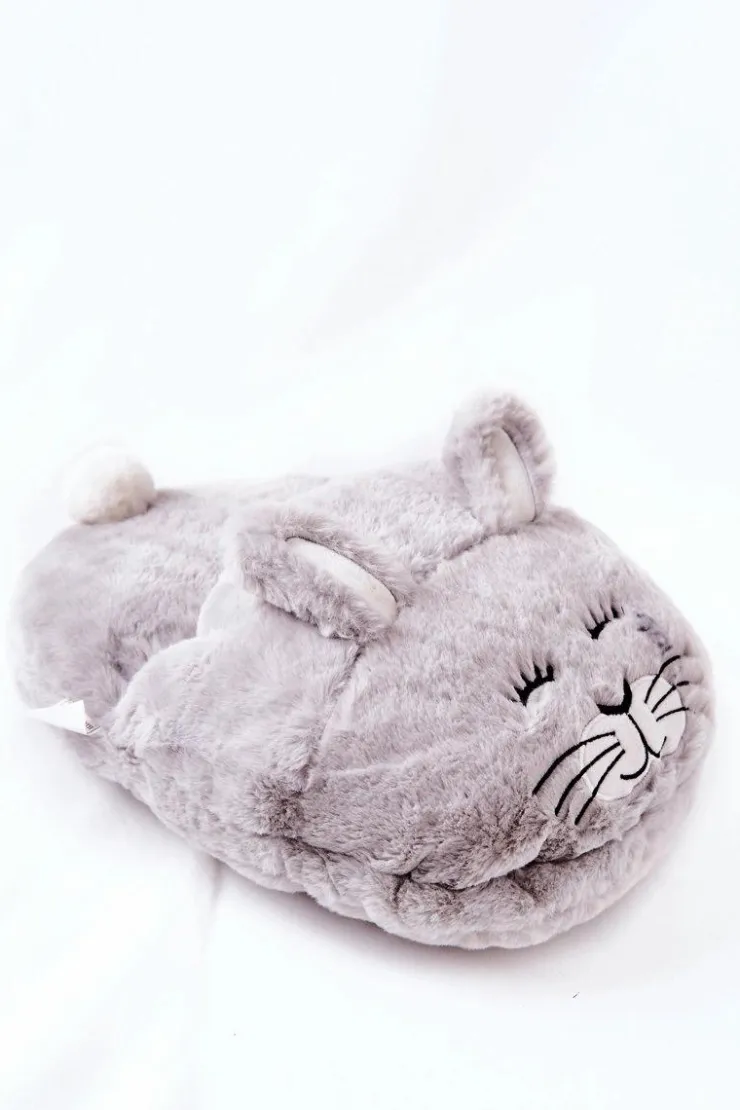 Damskie Boto Ocieplacz Na Stopy Króliczek Szary