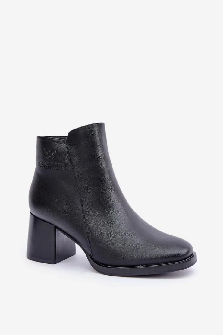 Online Evento Ocieplane Botki Na Słupku Czarne Feliveth