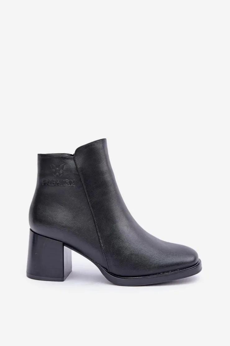 Online Evento Ocieplane Botki Na Słupku Czarne Feliveth