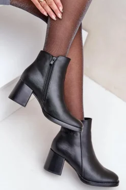 Online Evento Ocieplane Botki Na Słupku Czarne Feliveth