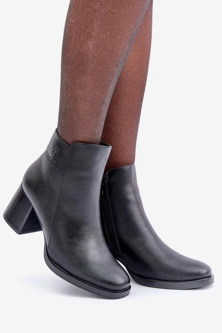 Online Evento Ocieplane Botki Na Słupku Czarne Feliveth