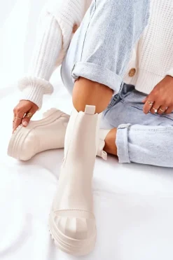 Boto Botki Zimowe Damskie|Brązowe I Beżowe Botki*Ocieplane Botki Sztyblety Beżowe Time Off