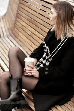 Boto Czarne Botki|Botki Zimowe Damskie*Ocieplane Botki Sztyblety Czarne Must Have