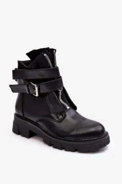 Hot Boto Ocieplane Botki Workery Czarne Not Realy