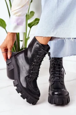 Boto Ocieplane Botki Workery Czarne World Is Mine