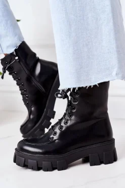 Boto Ocieplane Botki Workery Czarne World Is Mine