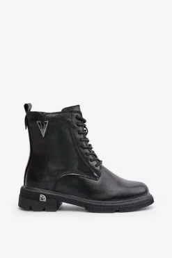 Damskie Buty damskie Vinceza Ocieplane Botki Workery Damskie Ze Skóry Naturalnej Vinceza 7920 Czarne