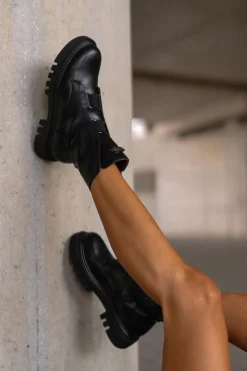 Damskie Boto Ocieplane Botki Workery Damskie Na Zamek Eko Skórzane Czarne Mailyra