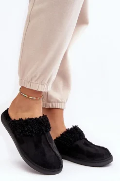 Damskie INBLU Ocieplane Kapcie Damskie EK000010 Czarne