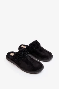 Damskie INBLU Ocieplane Kapcie Damskie EK000010 Czarne