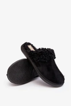 Damskie INBLU Ocieplane Kapcie Damskie EK000010 Czarne