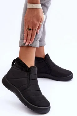 Evento Śniegowce Damskie*Ocieplane Niskie Damskie Śniegowce Czarne Enmore