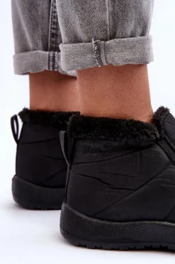 Evento Śniegowce Damskie*Ocieplane Niskie Damskie Śniegowce Czarne Enmore