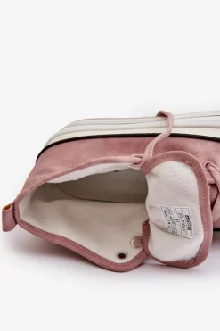 Big Star Shoes Trampki Ocieplane|Trampki Damskie Big Star*Ocieplane Trampki Damskie Na Platformie Eko Skórzane Big Star OO274068 Różowe Różowy