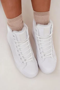 Big Star Shoes Trampki Ocieplane|Trampki Damskie Big Star*Ocieplane Trampki Damskie Na Platformie Big Star OO274794 Białe Biały