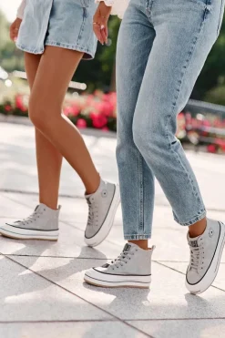 Sale Big Star Shoes Ocieplane Trampki Damskie Na Platformie Eko Skórzane Big Star OO274069 e Niebieski