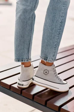 Sale Big Star Shoes Ocieplane Trampki Damskie Na Platformie Eko Skórzane Big Star OO274069 e Niebieski