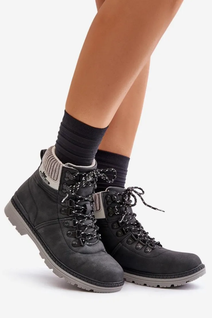 Sale Lee Cooper Ocieplane Trapery Damskie LCJ-24-03-3043 Czarne Czarny