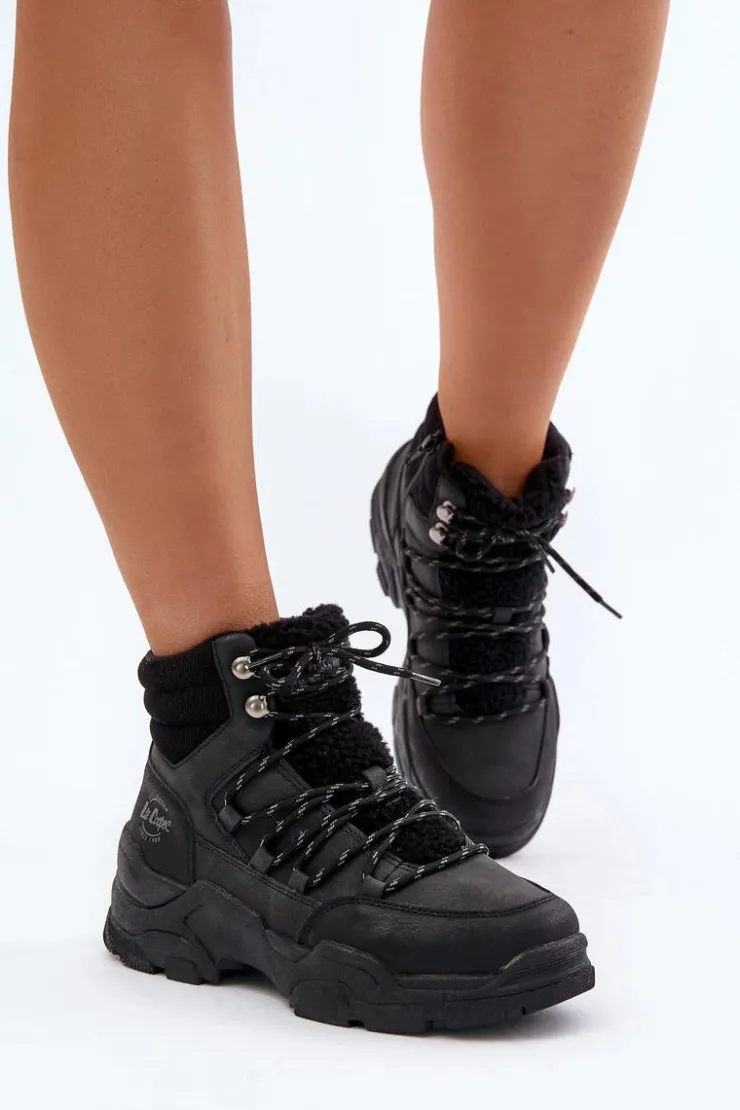 Hot Lee Cooper Ocieplane Trapery Damskie LCJ-24-03-3060L Czarne