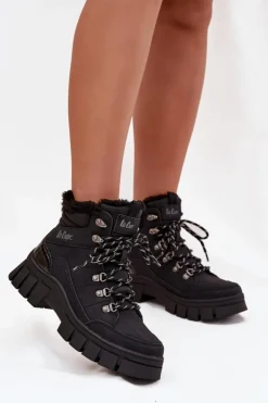 Damskie Lee Cooper Ocieplane Trapery Damskie LCJ-25-31-3911 Czarne