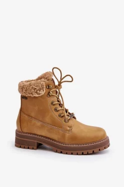 Best Big Star Shoes Ocieplane Trapery Damskie Big Star OO274A285 Camel Brązowy