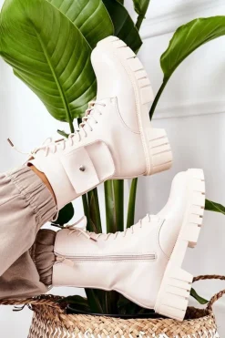 Best Boto Ocieplane Workery Z Kieszenią Beżowe Awesome