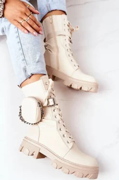 Best Boto Ocieplane Workery Z Nerką Beżowe Look At Me