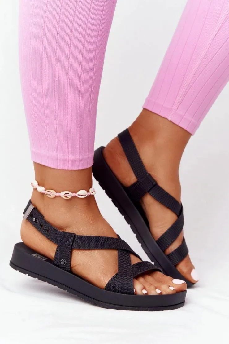 Hot ZAXY Pachnące Gumowe Sandaly Eco Friendly HH285168 Czarne