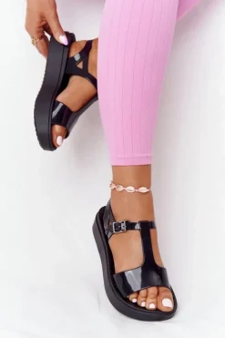 Damskie ZAXY Pachnące Gumowe Sandaly Eco Friendly HH285116 Czarne