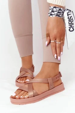 ZAXY Sandały Gumowe|Sandały Płaskie*Pachnące Gumowe Sandaly Eco Friendly HH285167 Nude