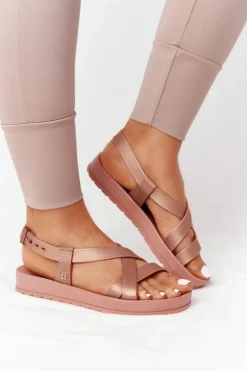 ZAXY Sandały Gumowe|Sandały Płaskie*Pachnące Gumowe Sandaly Eco Friendly HH285167 Nude