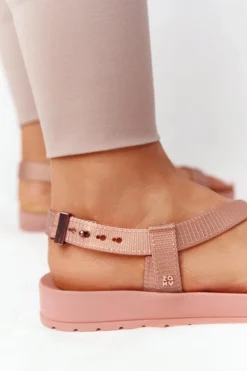 ZAXY Sandały Gumowe|Sandały Płaskie*Pachnące Gumowe Sandaly Eco Friendly HH285167 Nude