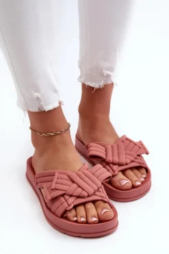 Damskie ZAXY Pachnące Klapki Damskie Na Płaskiej Podeszwie LL285097 Brudny Róż