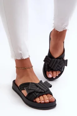 ZAXY Klapki Damskie Klasyczne*Pachnące Klapki Damskie Na Płaskiej Podeszwie LL285096 Czarne Czarny