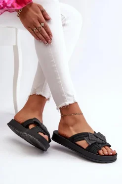 ZAXY Klapki Damskie Klasyczne*Pachnące Klapki Damskie Na Płaskiej Podeszwie LL285096 Czarne Czarny