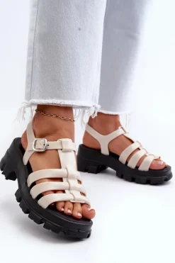 Online ZAXY Pachnące Sandały Damskie NN285040 Jasnobeżowe Beżowy