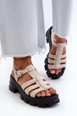 Online ZAXY Pachnące Sandały Damskie NN285040 Jasnobeżowe Beżowy