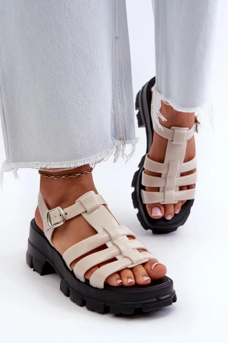 Online ZAXY Pachnące Sandały Damskie NN285040 Jasnobeżowe Beżowy