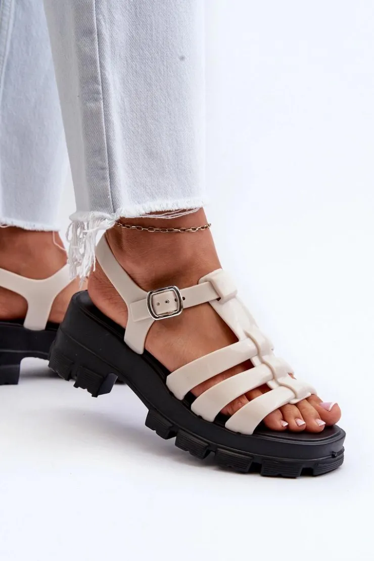 Online ZAXY Pachnące Sandały Damskie NN285040 Jasnobeżowe Beżowy